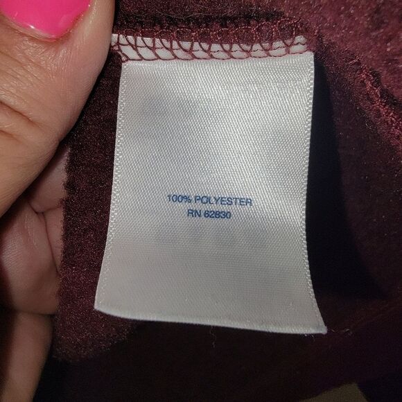 Lands' End cranberry cowl neck pullover sweatshirt XL (18) - Picture 5 of 5